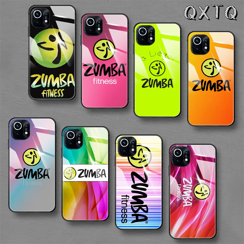 

Zumba Fitness Gym Dance Tempered Glass Phone Case For Xiaomi Mi 8 9 10 11 T Max Pro Lite Poco F X 2 3 Nfc Ultra Cover Cell Coque
