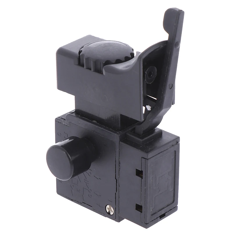

Hot 1PC FA2-6/1BEK Lock On Power Tool Electric Drill Speed Control Trigger Button Switch 6(6)A 250V 5E4 New