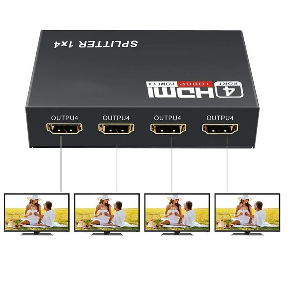 4K HDMI-совместимый сплиттер HD 1080P видео переключатель 1 в 4 выход усилитель двойной