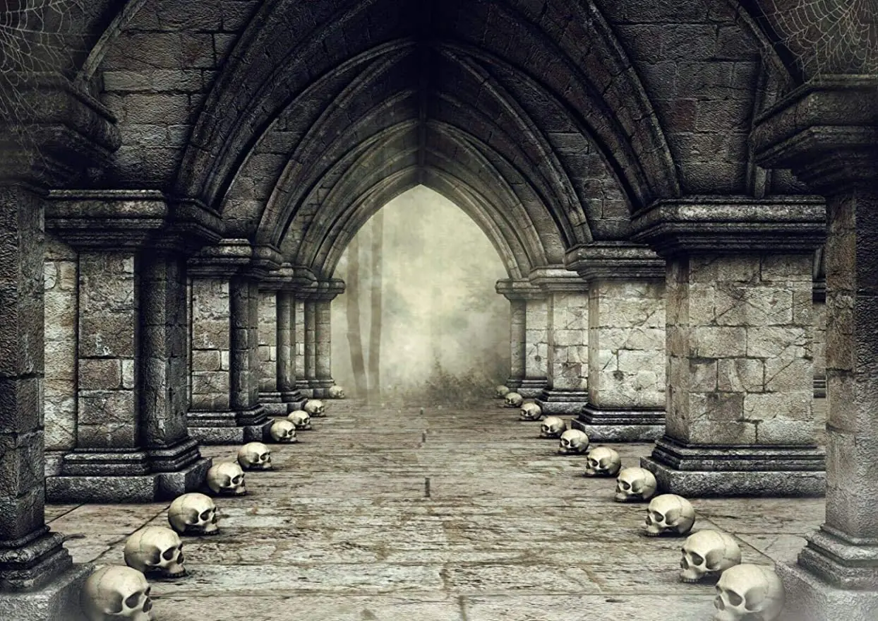 

Готический ужасный замок, ритуал на Хэллоуин, жестяной знак, пиво, Миллер, бар, Дэн, живопись на Хэллоуин, металл