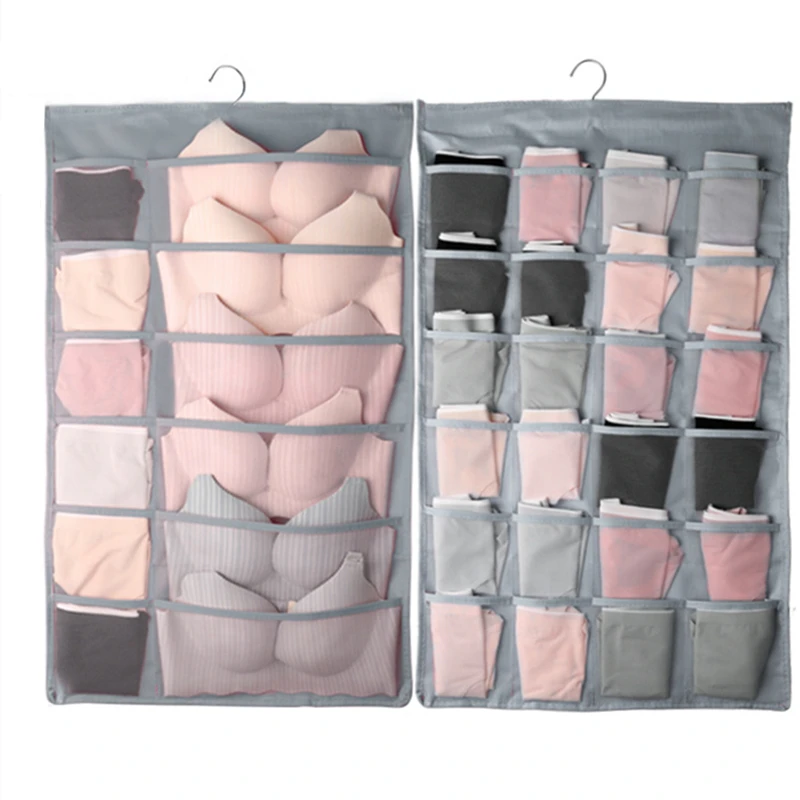 

Multifunctional Underwear Storage Bag Hanging Organizers Closet Organizer Type Double Side Wardrobe Artifact Suspension Bag