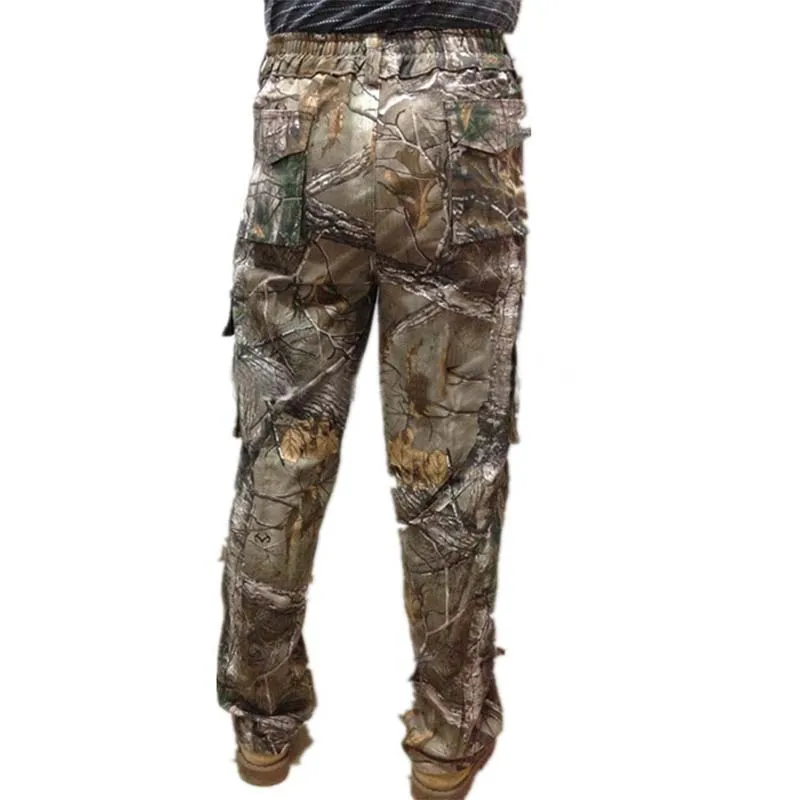Профессиональный натуральный хлопок Realtree Камуфляж Охота Брюки для охоты
