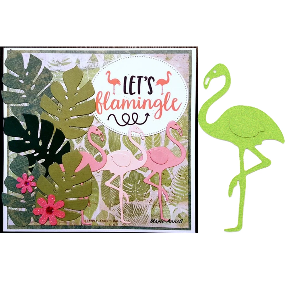 Фламинго металлические Вырубные штампы животные трафареты тиснение рукоделие