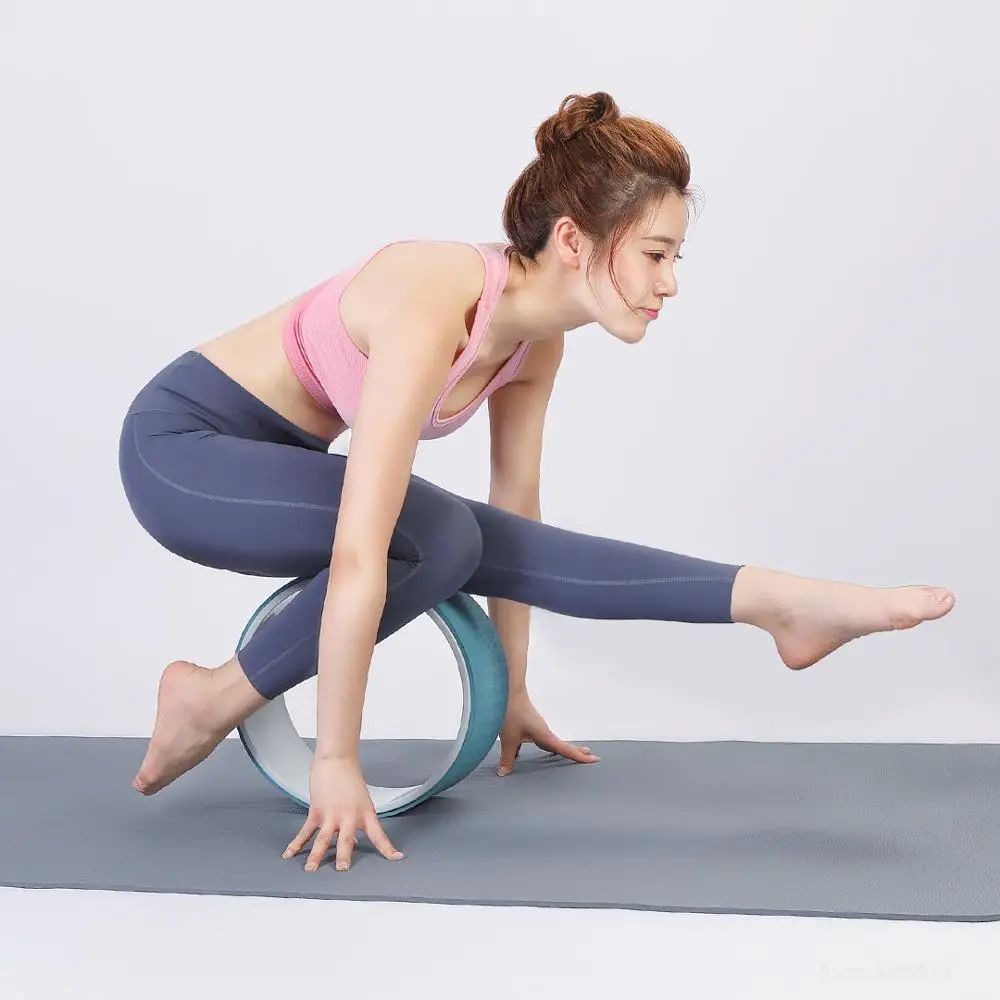 Новый YUNMAI Йога Пилатес кольцо ролик для фитнеса колеса тренажерный зал