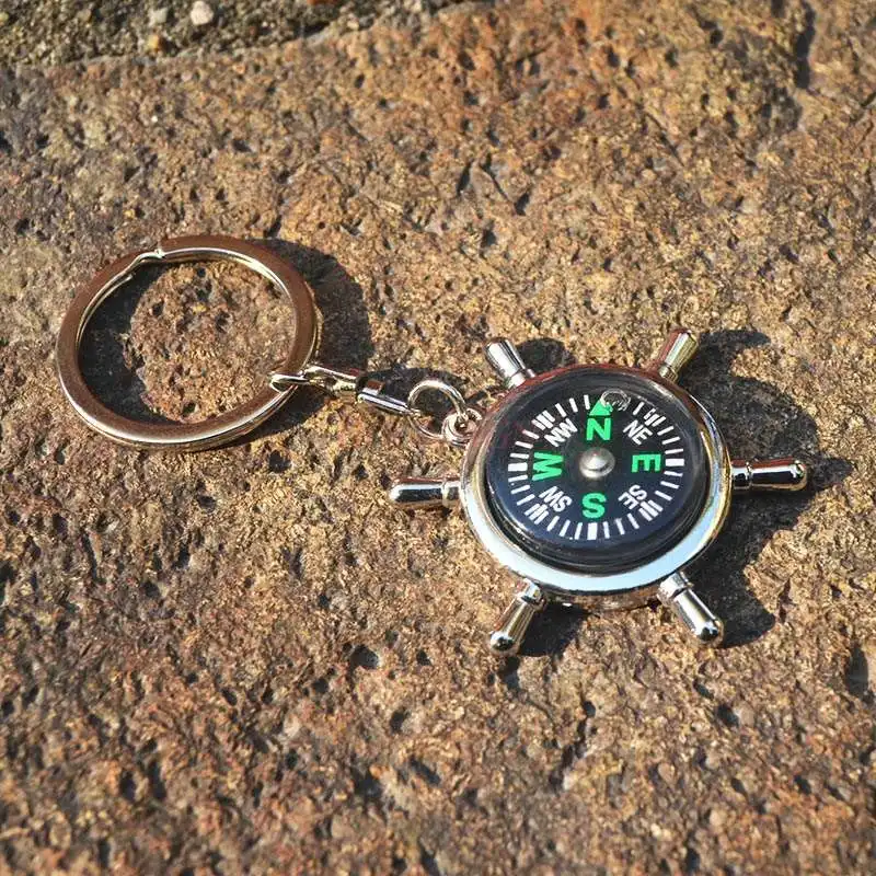 

Compass Mini Keychain Waist Car Portable Travel Anchor Keychain