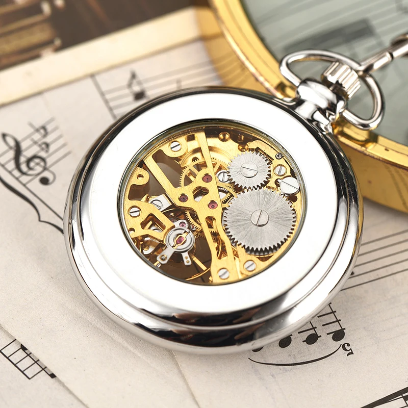 Роскошные ретро механические карманные часы с цепочкой роскошные ручные