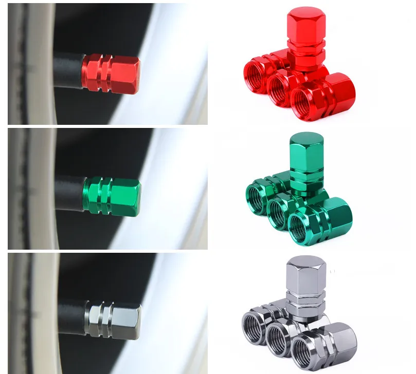 4 шт. алюминиевые шестигранные крышки для клапанов мотоциклов|Принадлежности