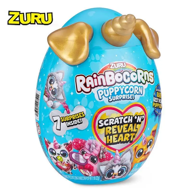 

Zuru Rainbocorns 9237E Sparkle Heart Series 3 Puppycorn Surprise Egg Plush Anime Figure Blind Box Collectible Toys for Girls