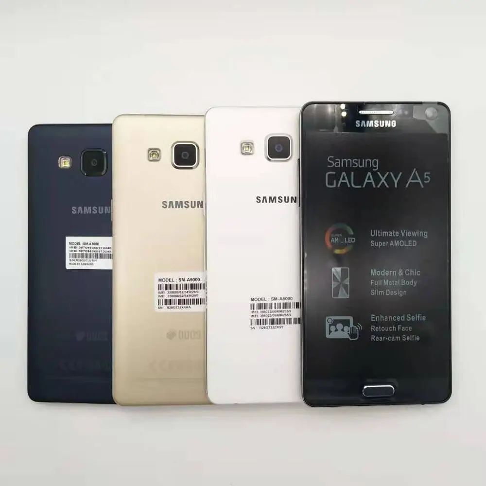 Samsung A5 Восстановленный Оригинальный Galaxy A5000 A500F LTE сотовые телефоны 5 0