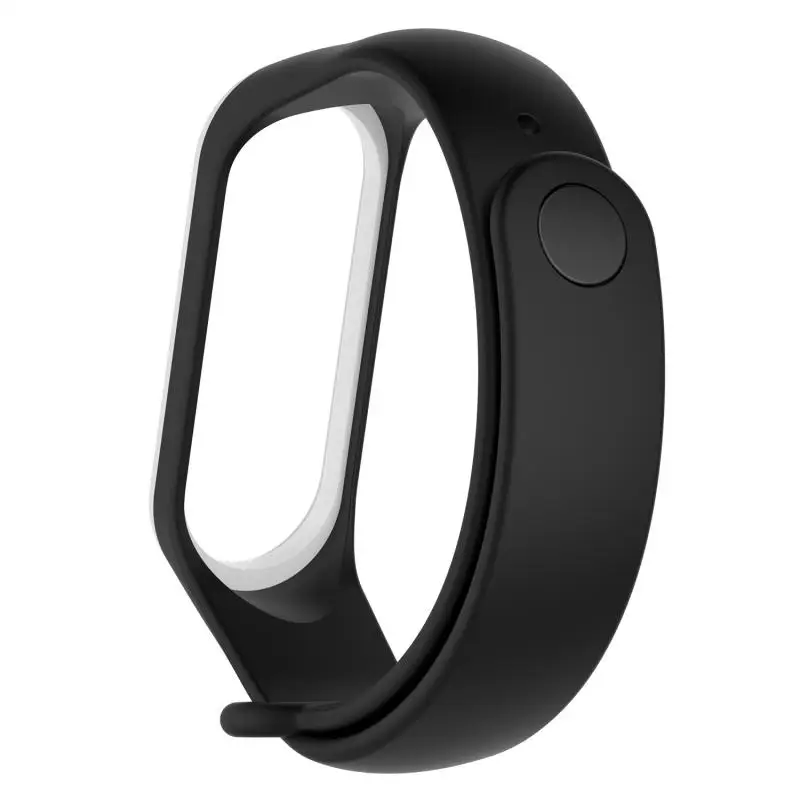 Мягкий силиконовый ремешок для умных часов Xiaomi Mi Band 3 два цвета износостойкий