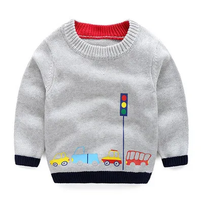 Детский вязаный пуловер с длинным рукавом, на возраст 2-10 лет