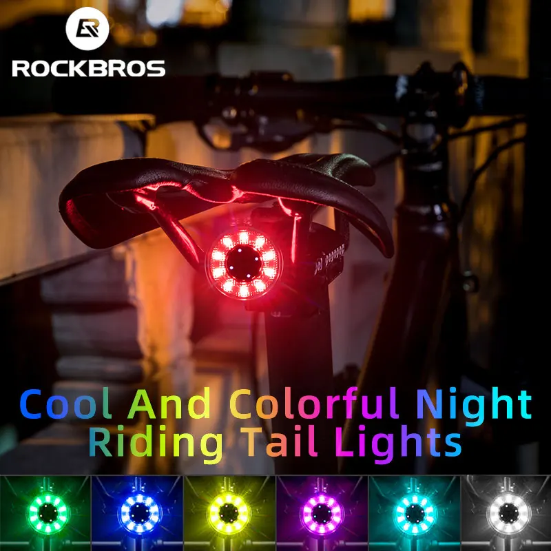 

ROCKBROS Bicycle Rear Light Safety Warning Tail Lamp Aluminum Waterproof MTB Road Bike Tail Light Bike Accessories