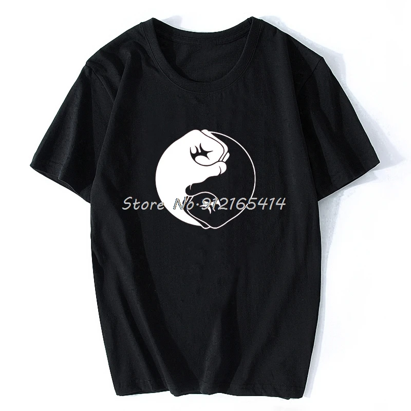 

New Summer Style Cotton Yin Yang Muay Thai Short Sleeve Oversized Funny T Shirt Graphic Harajuku Hip Hop T-shirt Streetwear