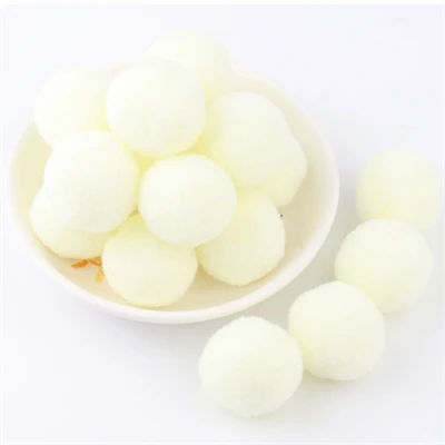 10 light yellow Мягкие помпоны, пушистые Помпоны, плюшевые помпоны для рукоделия, помпон, мини Помпон 8 мм до 30 мм, рождественские украшения для детских игрушек, 2000 шт - Цвет: 10 light yellow