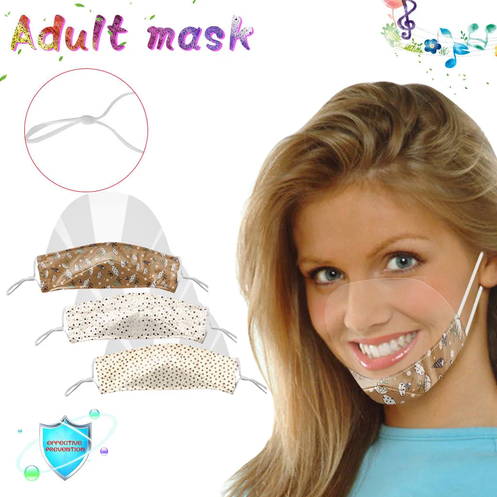 Мини-щит Face Maks многоразовая моющаяся Удобная прозрачная визуальная маска для