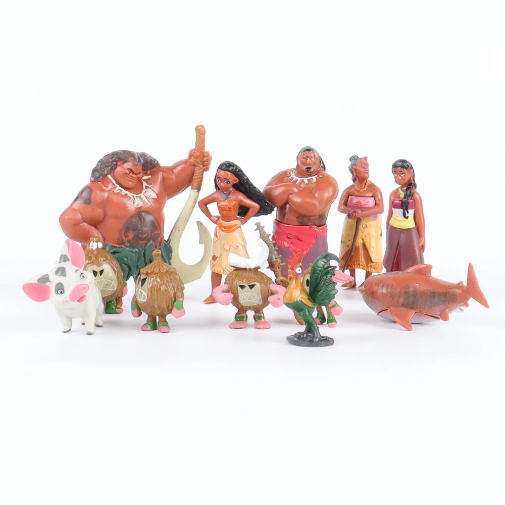 

Фигурка Моаны из мультфильма Disney, ПВХ кукла Моаны Maui для детей, 12 шт./компл., 8 см, подарок на Хэллоуин