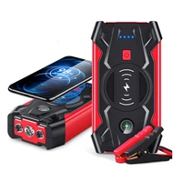 39800mah car jump starter power bank qi wireless charger for iphone 12 pro samsung s21 car emergency booster 12v starting device