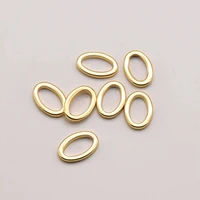 10pcslot 15mm10mm copper gilded oval bangle connector circle keychain accessories bracelet making supplies handmade ja0179