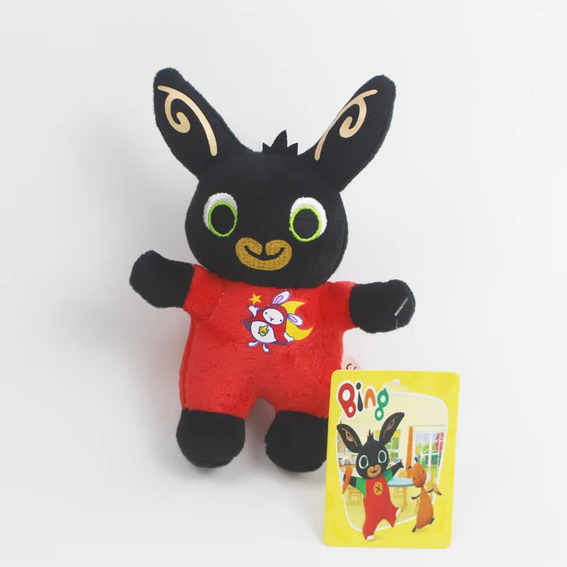 10CM Red Bing Bing Bunny Plush Toy Pendant Clip Keychain Bing Bunny Doll Toy Hoppity Voosh Stuffed Animal Pando Rabbit Toy for Christmas Gifts - Цвет: 10CM Red Bing