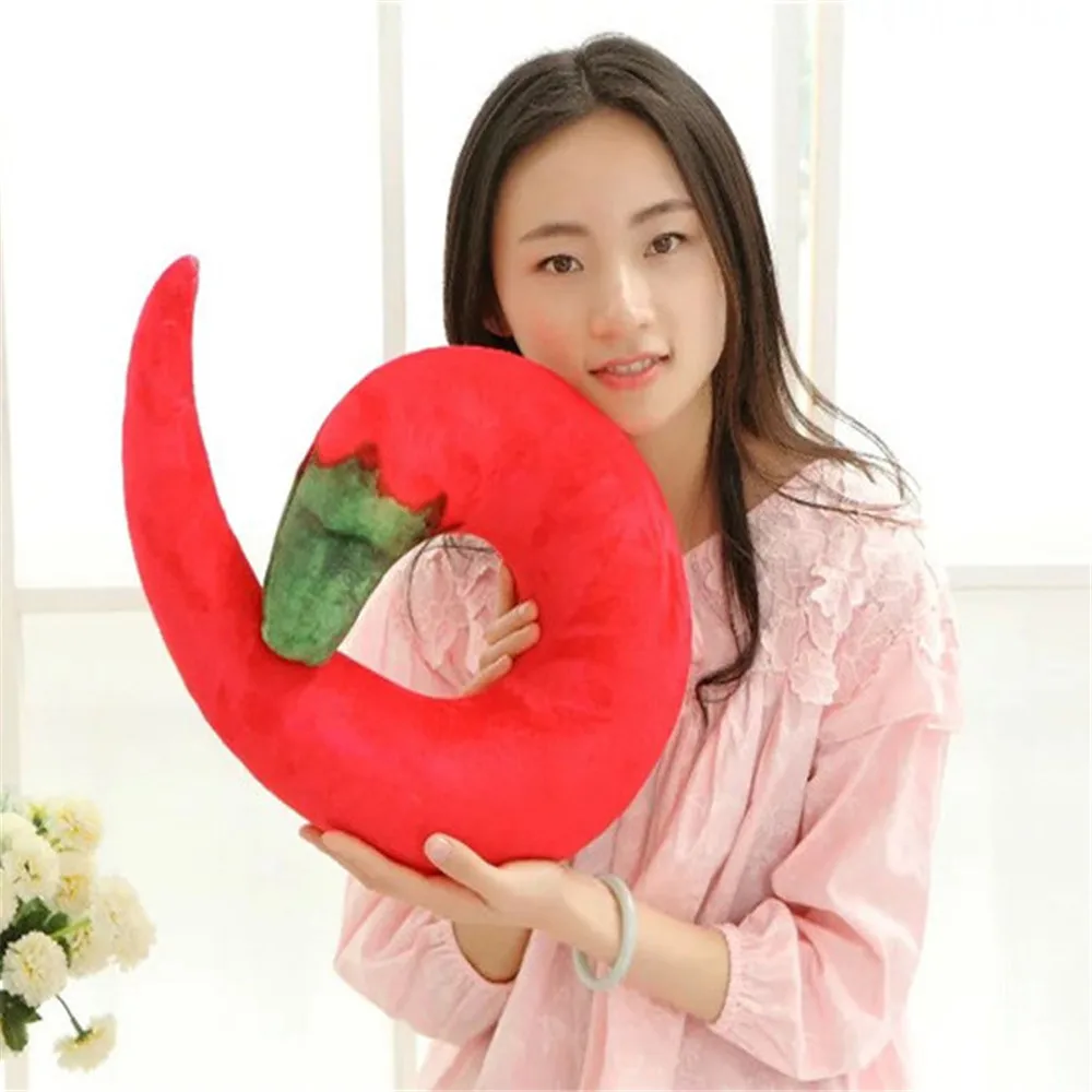 Плюшевые игрушки имитация креветки u образная Подушка мультфильм круассан перец