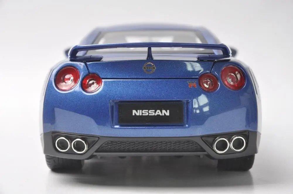 1:18 литая под давлением модель для Nissan GTR R35 208 синий купе игрушечный автомобиль миниатюрная Коллекция подарков спортивный автомобиль