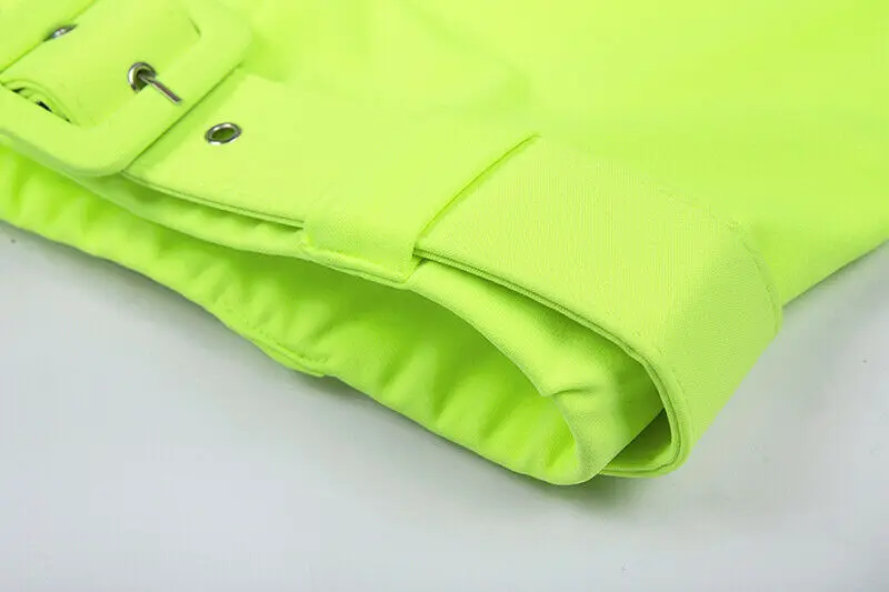 Брюки женские с широкими штанинами неоновые свободные штаны завышенной талией