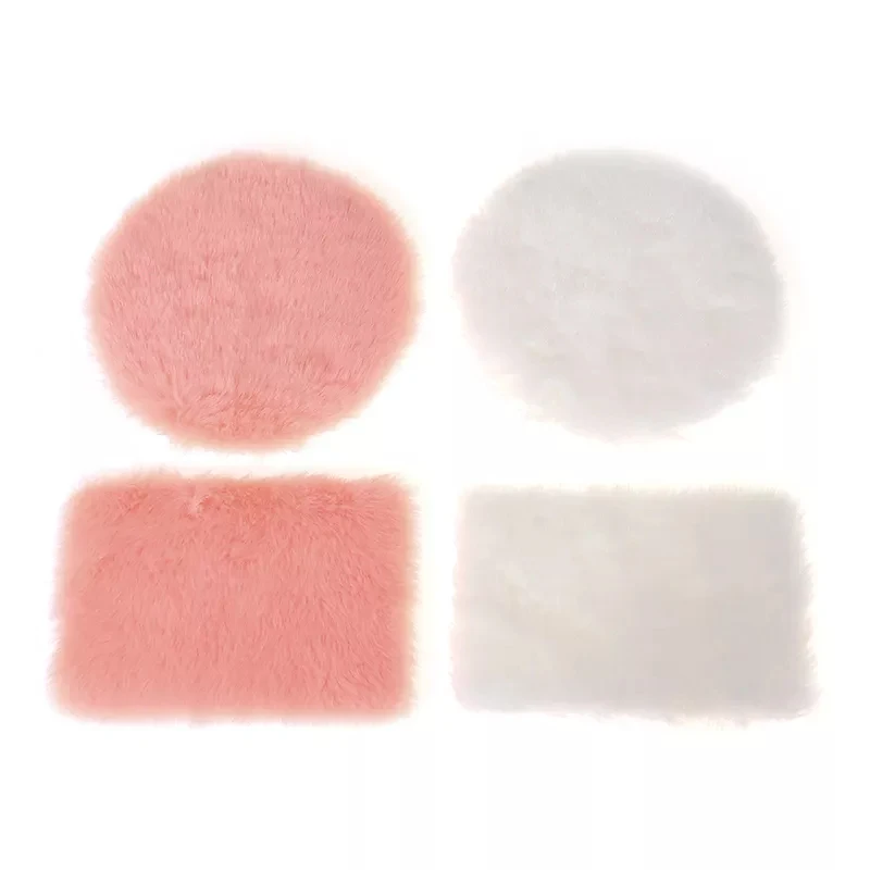 Коврик из искусственной овчины Круглый пушистый Чехол для стула коврик спальни