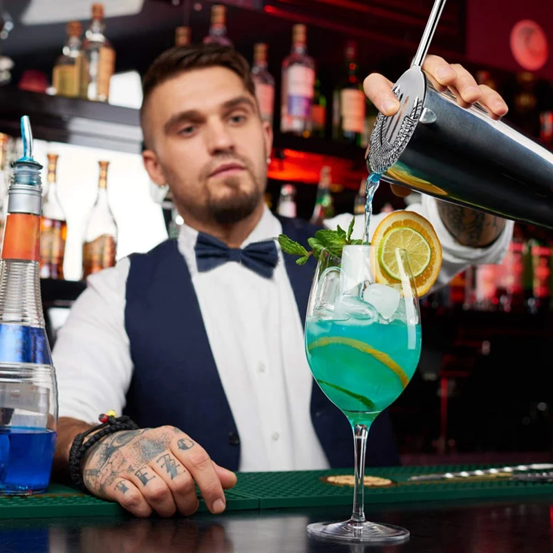 Stainless Steel Cocktail Shaker Bar Set Tools With Martini Mixer Double Measuring Jigger/Mixing Spoon/Liquor Pourers/Muddler/Str | Дом и сад