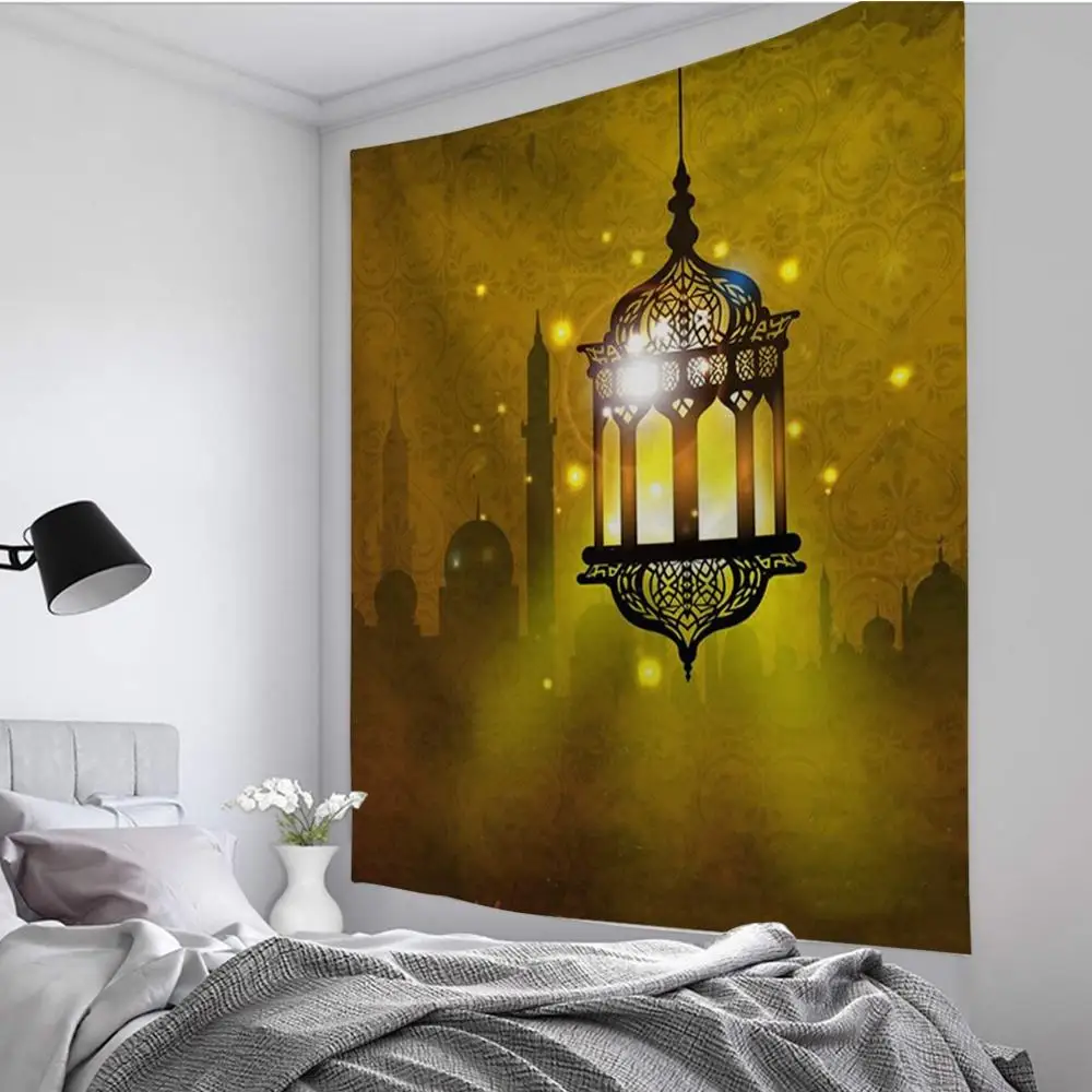 

Muslim Ramadan Theme Moon Pattern Home Decorative Wall Hanging Living Room Bedroom Elegant Stylish Tapestry