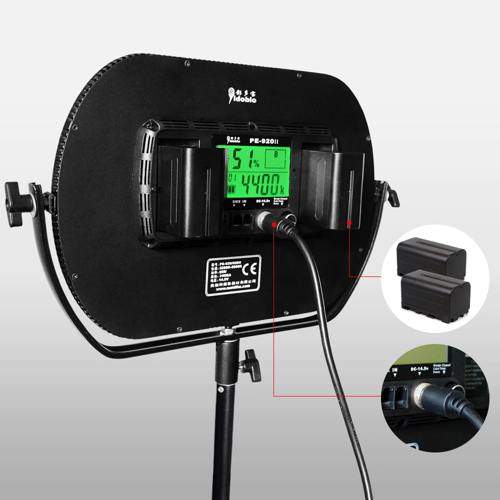 Idoblo PE-920II двухцветная ультра тонкий непрерывное мягкий светодиодный фон для фотосъемки освещение Панель 2,4G Беспроводной дистанционного Управление студийная лампа DHL