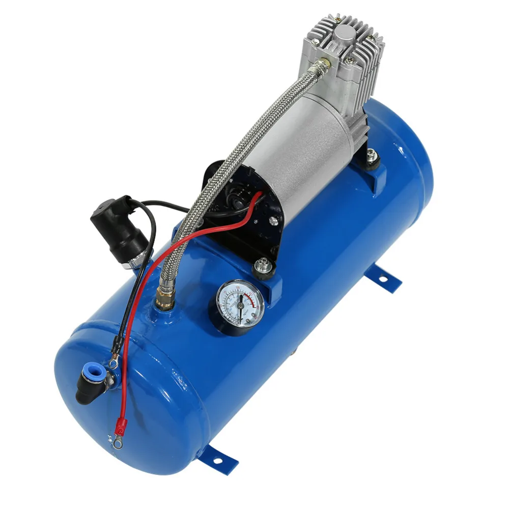 

150psi 12V Air Compressor with 6 Liter Tank Tyre Inflator Pump for Air Horn Train Truck RV Tire