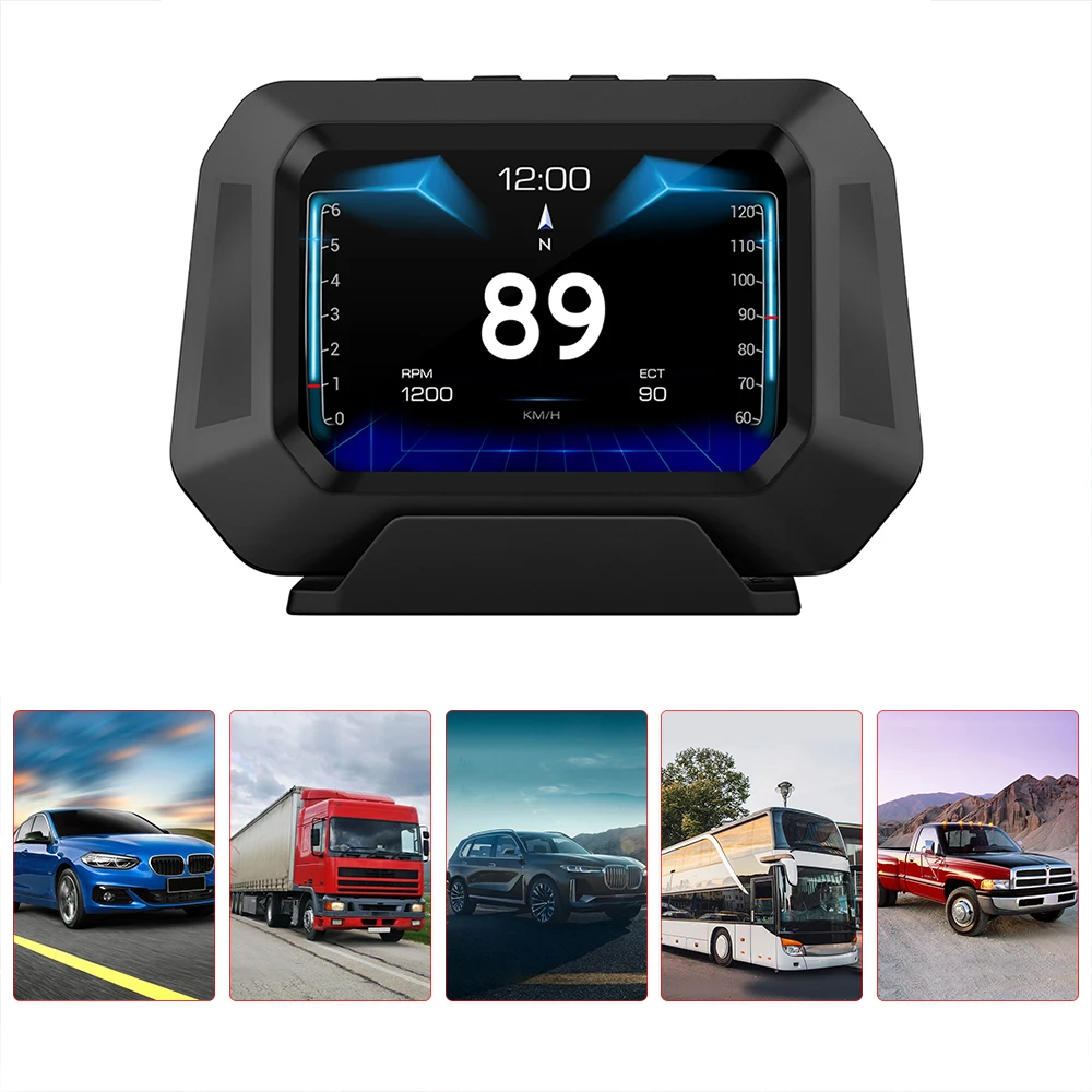 

Автомобильный цифровой спидометр Hud, умный Инклинометр 4 х4 с ЖК-дисплеем и сигнализацией безопасности