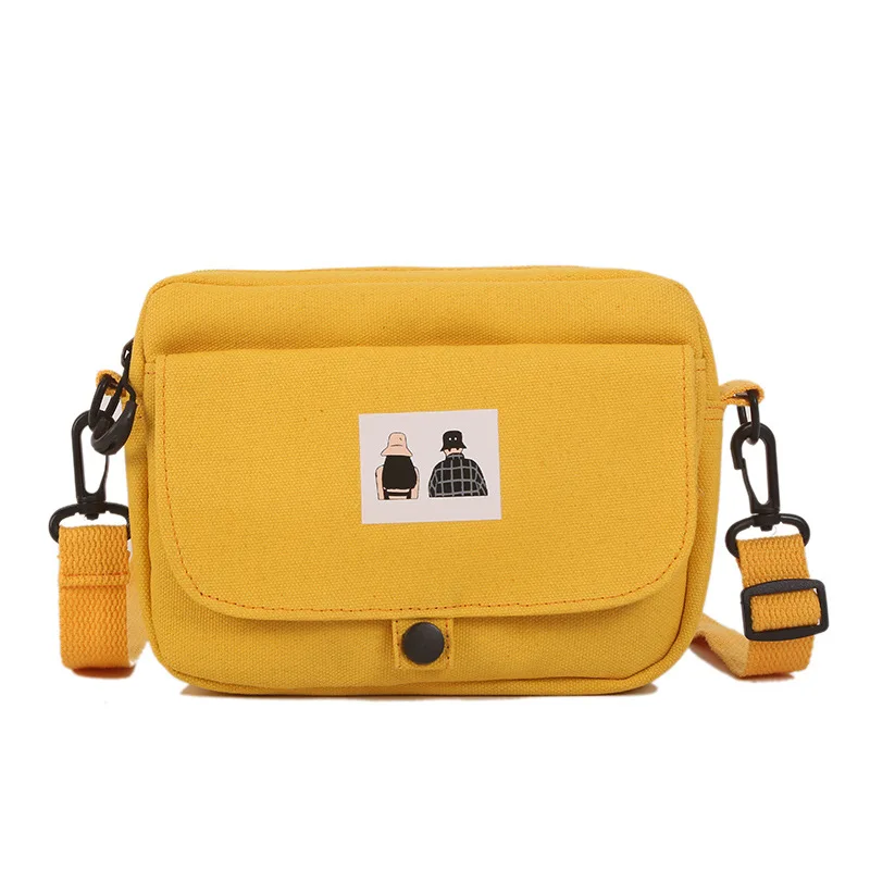 

2021 Summer New Fashion Cartoon Canvas Messenger Bags For Women Female Casual Zipper Shoulder Bags Handbags