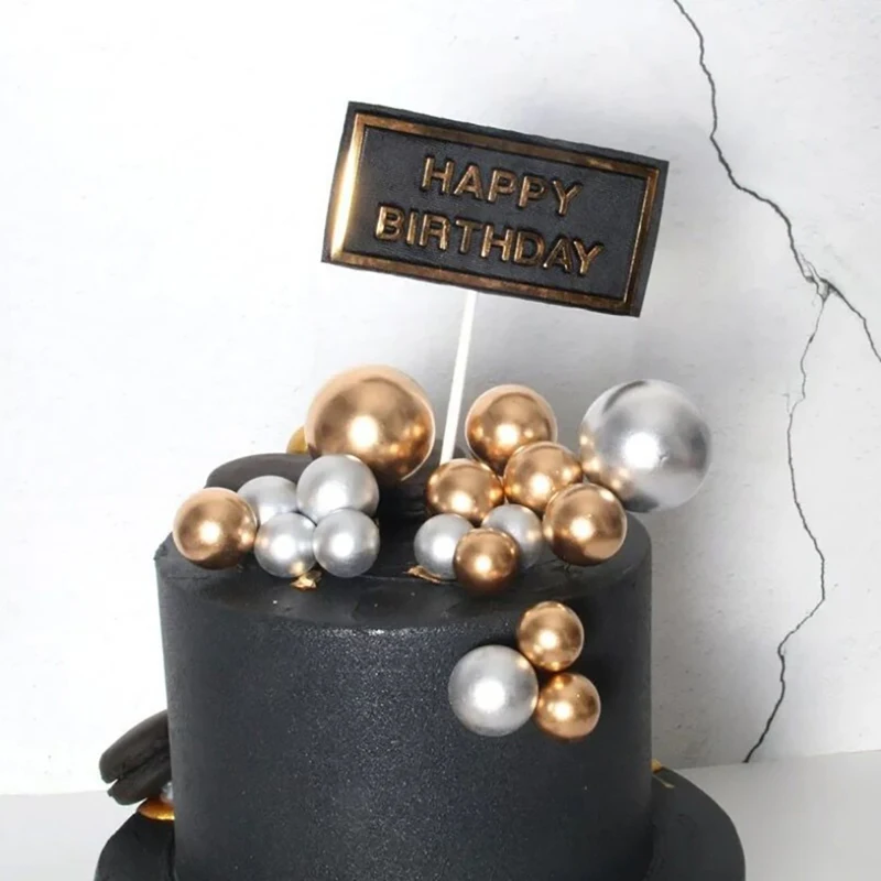 

10pcs Ball Cake Topper Creative Cupcake Insert Card Flags Baby Cake Decoration