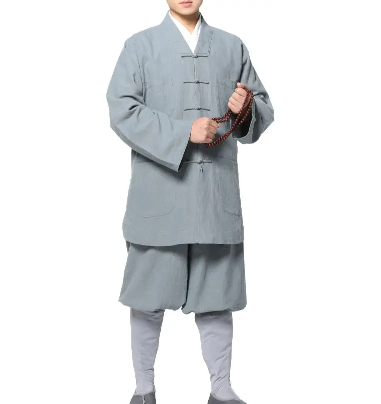 Высококачественные буддийские костюмы унисекс из рами кунг-фу для медитации |