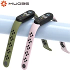 Ремешок для смарт-часов Xiaomi Mi Band 5, силиконовый спортивный браслет Xiomi Miband 5, пористый дышащий браслет против пота