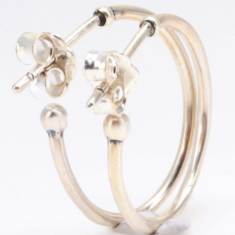 

925 Sterling Silver Pan Earring Elegant And Fashionable Silver Round Earrings For Women Wedding Gift Fashion Jewelry