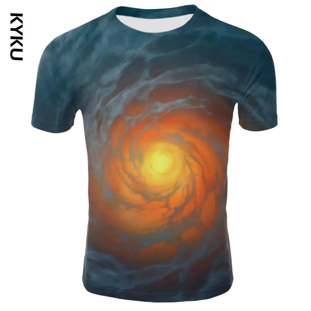 

New 3D printed fashion starry sky men's T-shirt beautiful starry sky top 3D printed short sleeve summer round neck T-shirt stree