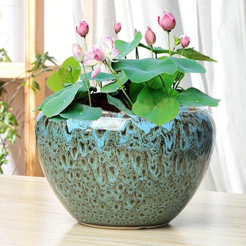 Украшения для сада на открытом воздухе гидропоники горшки рост лотоса миска воды