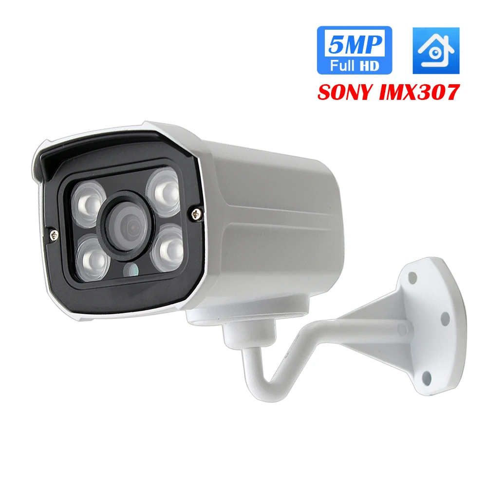 SONY IMX307 сенсор 5MP/4MP/3MP/2MP POE IP камера H.265 CCTV пуля металлическая Водонепроницаемая Onvif