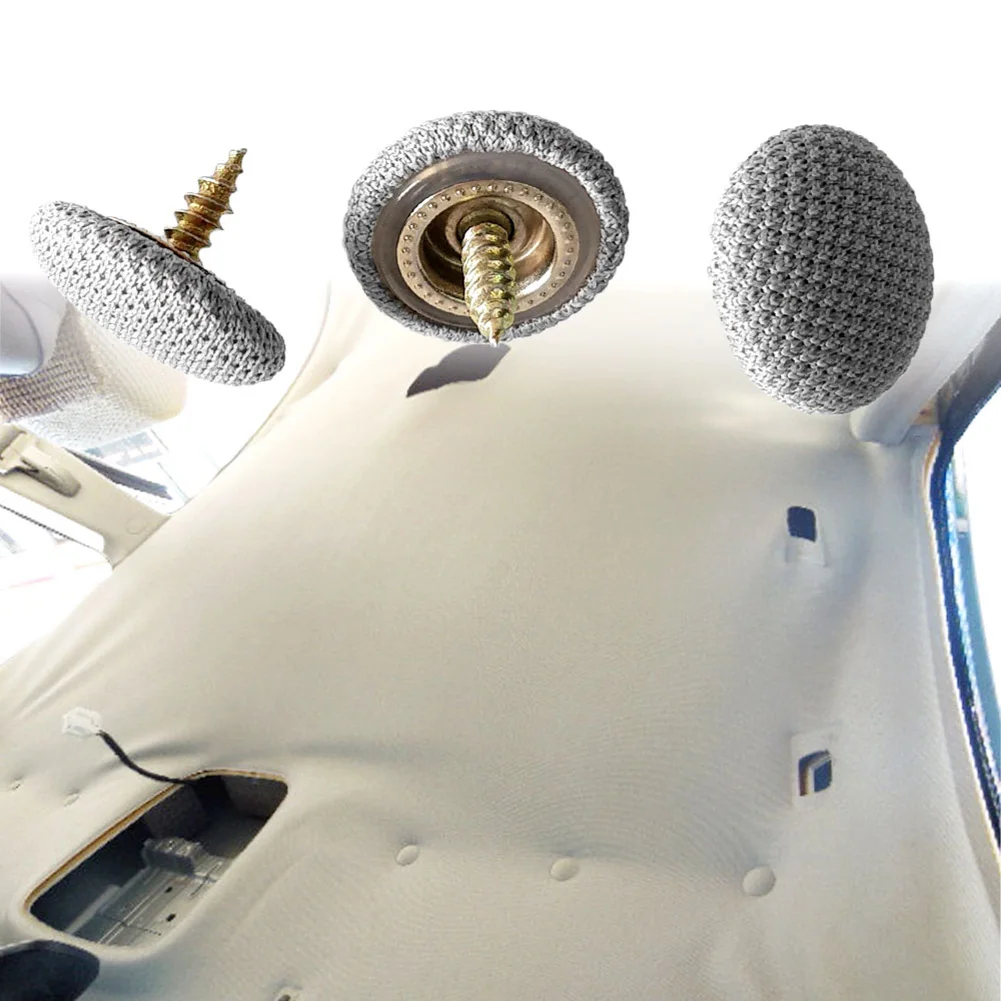 

Car Interior Ceiling Cloth Fixing Screw Cap 10pcs Roof Repair Modification Nylon Fabric Buckle fabric upper retaining fasteners