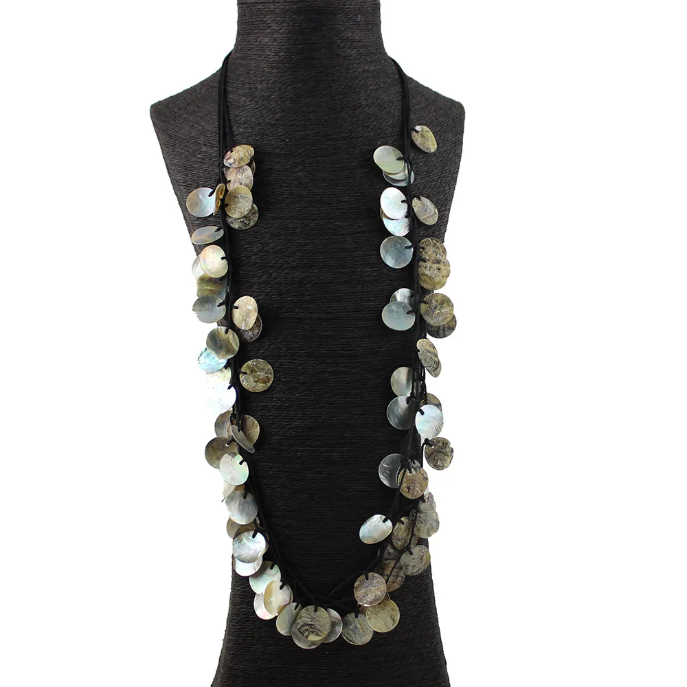 Ожерелье с подвеской в виде шарика длинное ожерелье ручной работы этническом