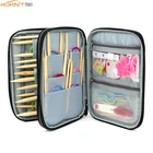 KOKNIT 18 шт. набор круговых вязальных спиц, ножницы, маркеры, набор швейных принадлежностей, набор сделай сам, пряжа, плетение, вязальные инструменты с сумкой