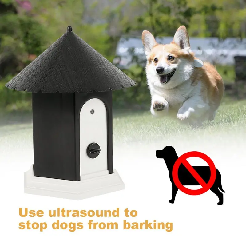 

Ultrasonic Dog Repeller No Bark Waterproof Training Anti Barking Device Dogs Pets Accessories House Shaped Toys Supplies Outdoor