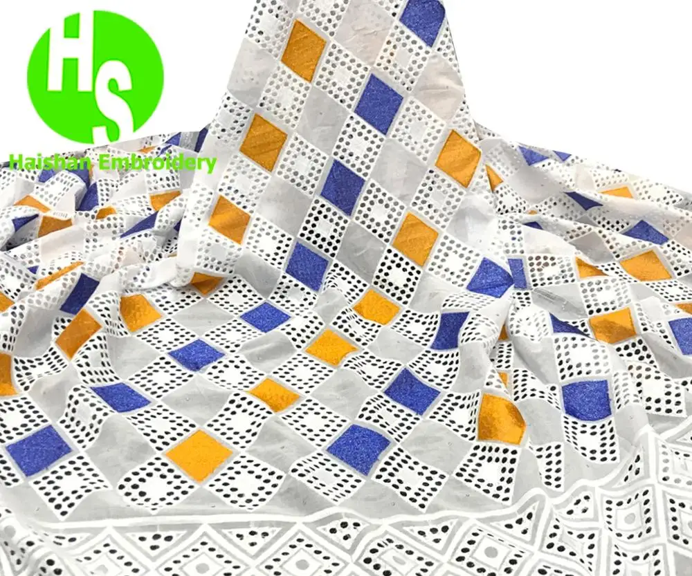 Новейшая швейцарская вуаль кружева из чистого хлопка 2019 африканская кружевная