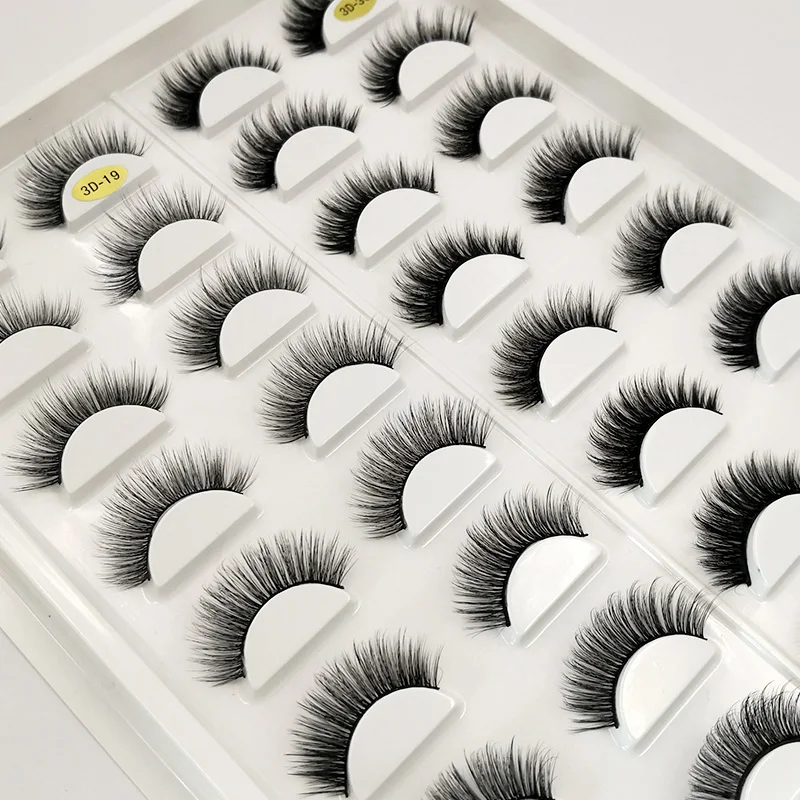 16 пар, мульти упаковка, 3D Мягкие норковые накладные ресницы, ручная работа, пушистые длинные ресницы, натуральные инструменты для макияжа глаз, искусственные ресницы - Цвет: 16pair 1936