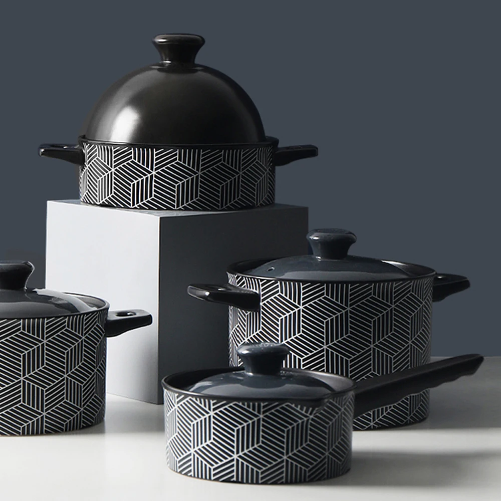 Кастрюля Taji кастрюля домашняя керамическая для супа и каши риса газовая