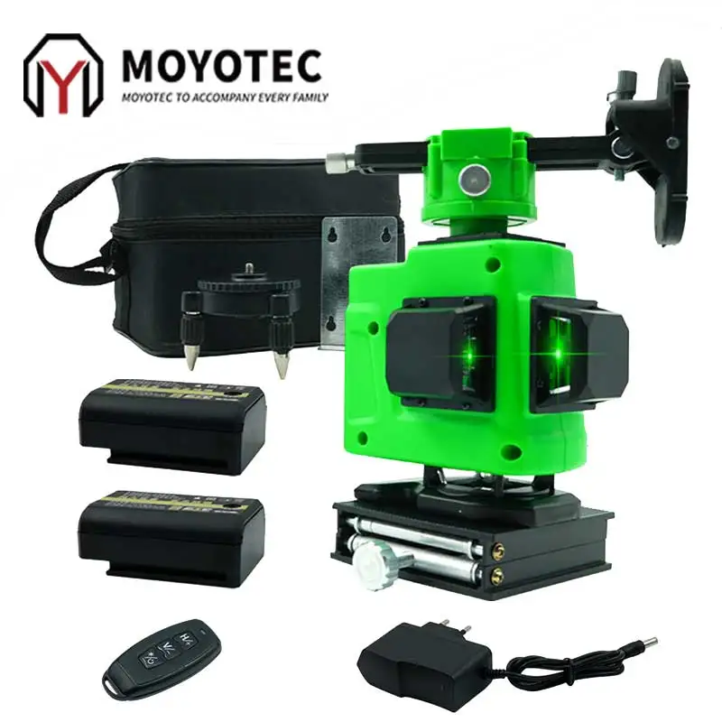

Лазерный уровень MOYOTEC, 12 линий, 3D самонивелирующийся на 360 градусов, горизонтальный и вертикальный крест, сверхмощный зеленый лазерный луч