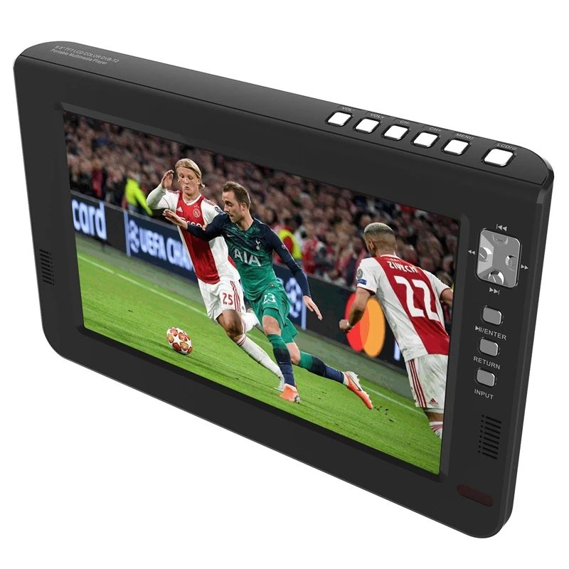 Портативный 10 1 дюймовый TFT светодиодный Dvbt2 цифровой аналоговый ТВ 1080P HDMI IN H.265