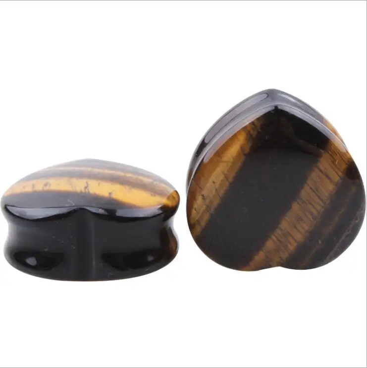 Хит продаж розовый синий фиолетовый сердце камень затычка для ушей модное